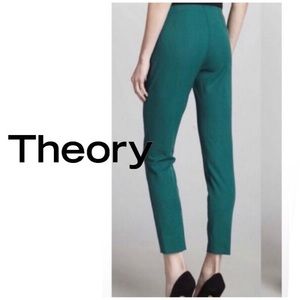 NWT Theory firm Ponte slim fit pants with side slits.